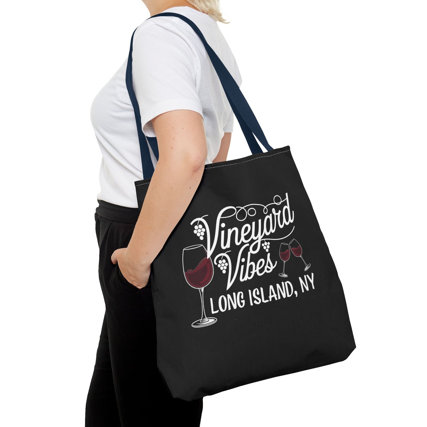 Vineyard Vibes Long Island Tote Bag - Fun and Functional - Great gift for wine lovers