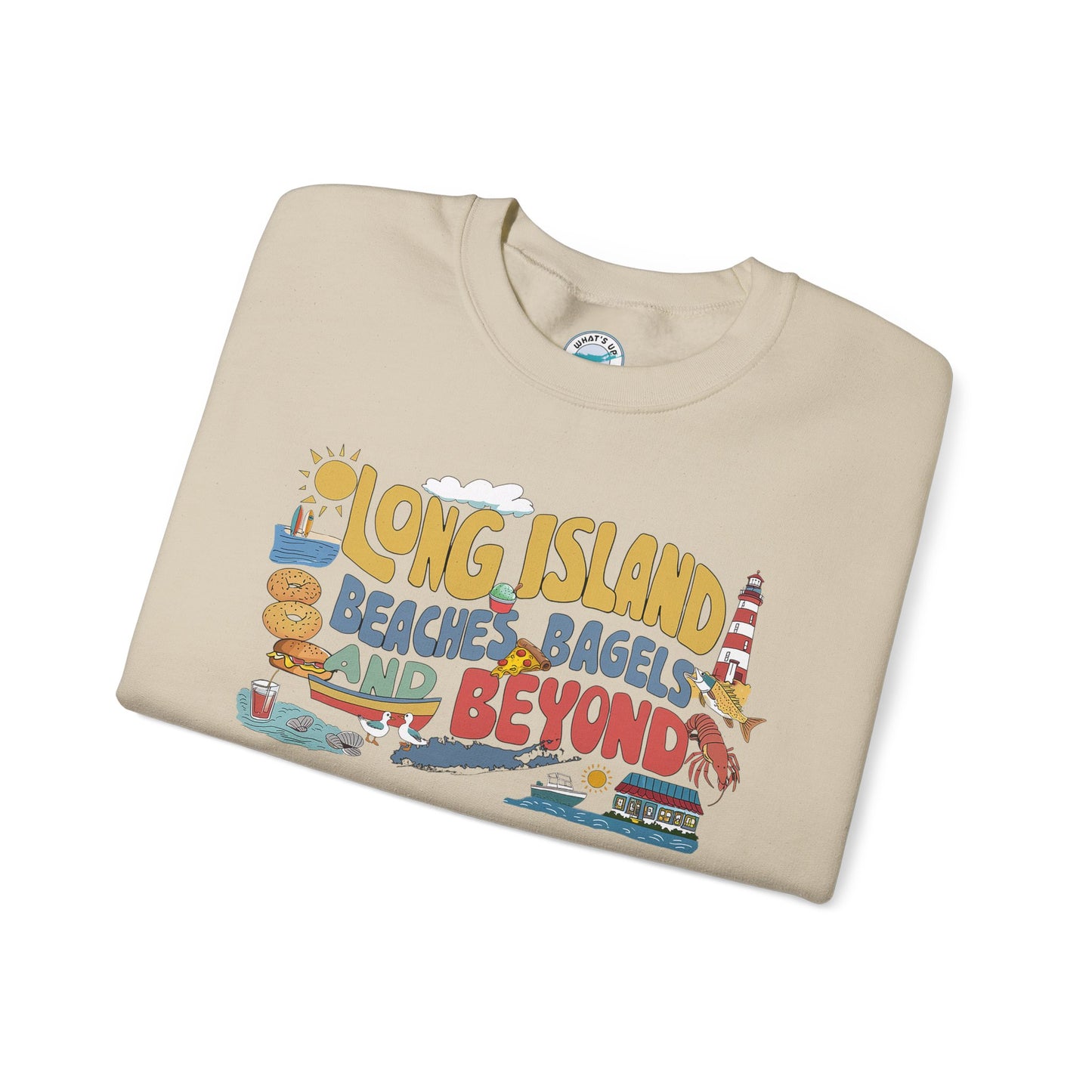 Long Island Beaches, Bagels and Beyond Unisex Sweatshirt - Makes a great gift!