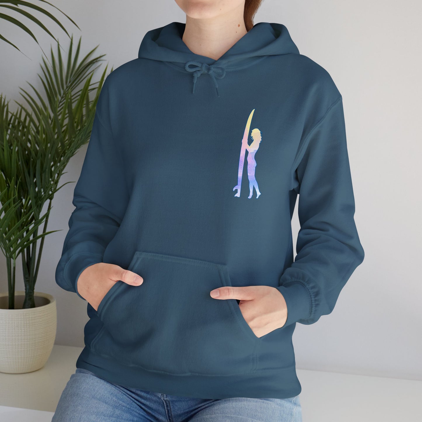 Salty Days Girl Surfer - Unisex Heavy Blend Hoodie