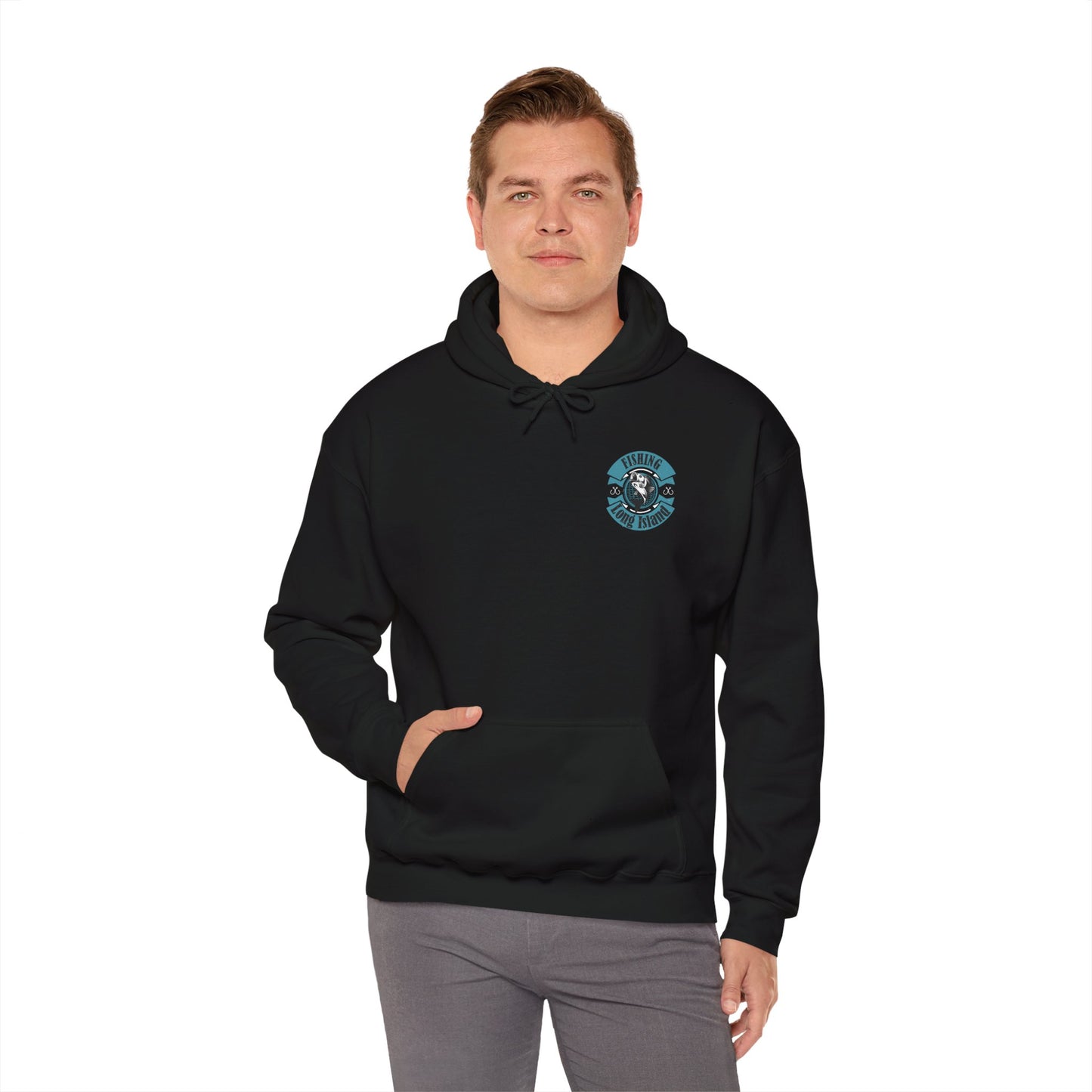 Fishing Long Island Unisex Heavy Blend Hoodie – Perfect for Anglers and Outdoor Enthusiasts