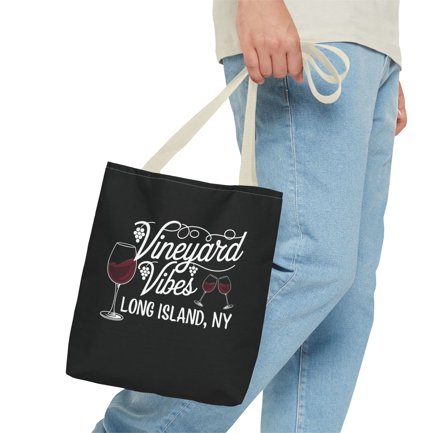 Vineyard Vibes Long Island Tote Bag - Fun and Functional - Great gift for wine lovers