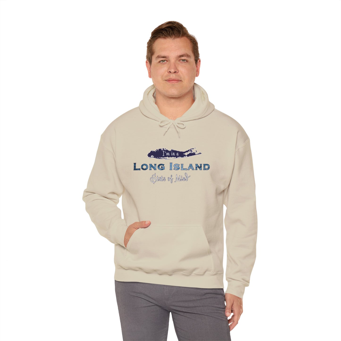 I'm in a Long Island State of Mind - Unisex Heavy Blend™ Hooded Sweatshirt - Perfect Gift for Beach Lovers