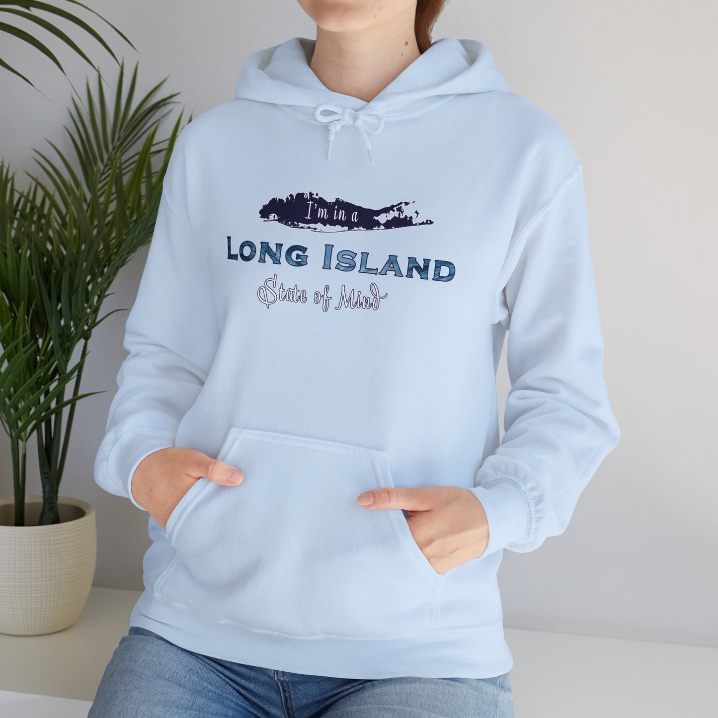 I'm in a Long Island State of Mind - Unisex Heavy Blend™ Hooded Sweatshirt - Perfect Gift for Beach Lovers