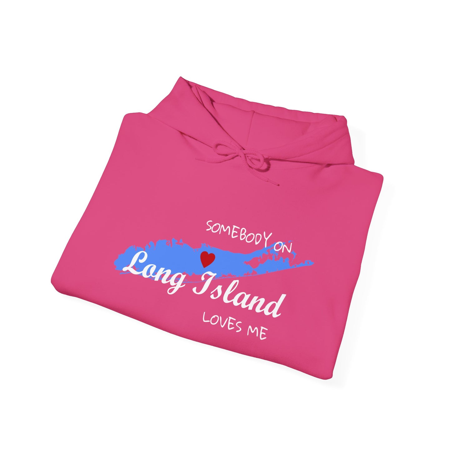 Somebody on Long Island Loves Me - Cozy Love Unisex Hooded Sweatshirt