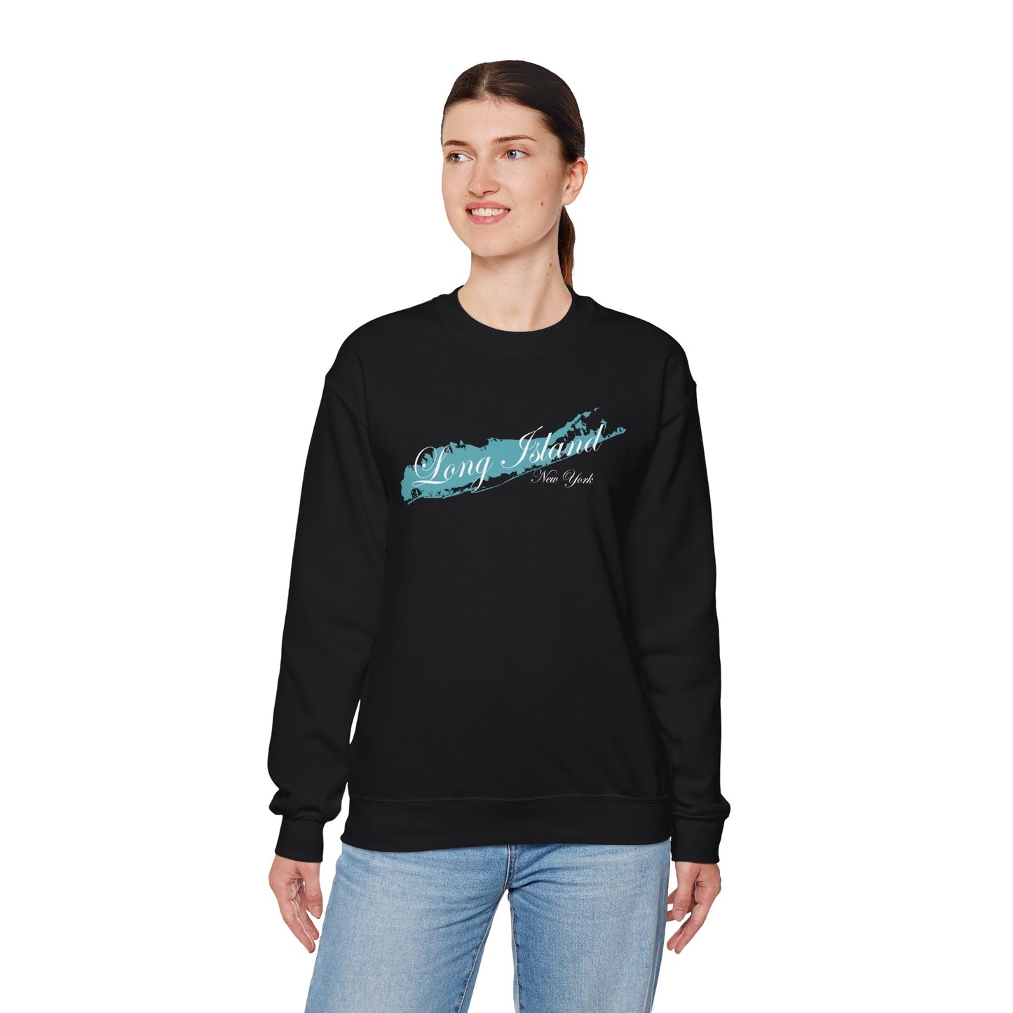 Long Island Unisex Heavy Blend™ Crewneck Sweatshirt - Perfect for Casual Style and Island Pride