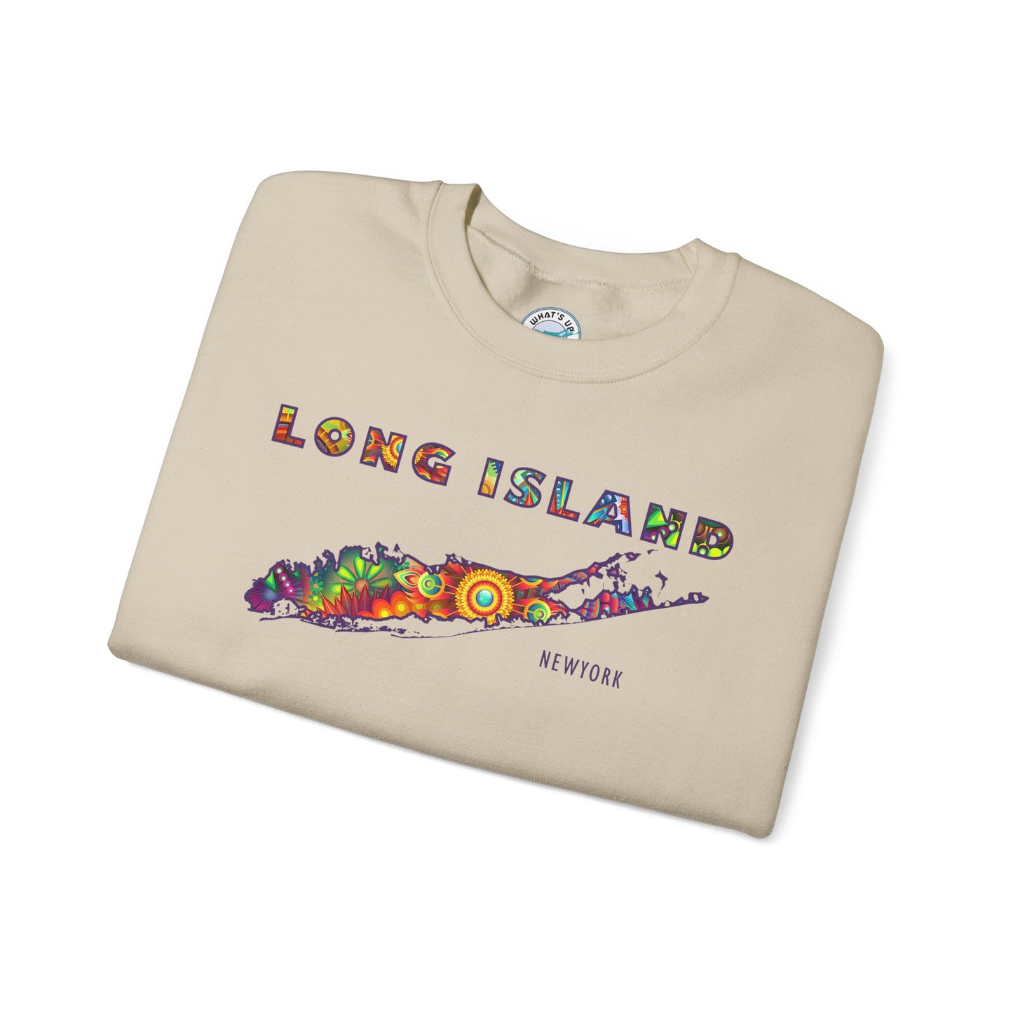 Long Island Graphic Crewneck Sweatshirt - Bohemian Feel Cozy Unisex Fashion