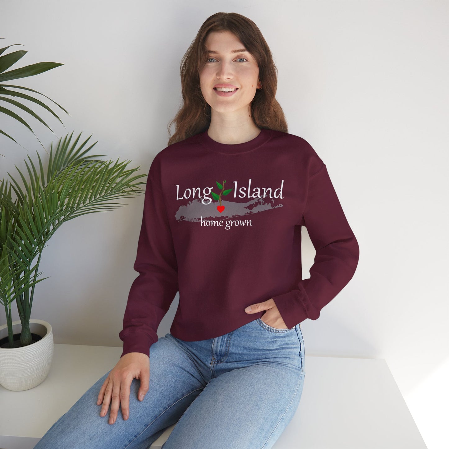 Long Island Home Grown - Unisex Crewneck Sweatshirt