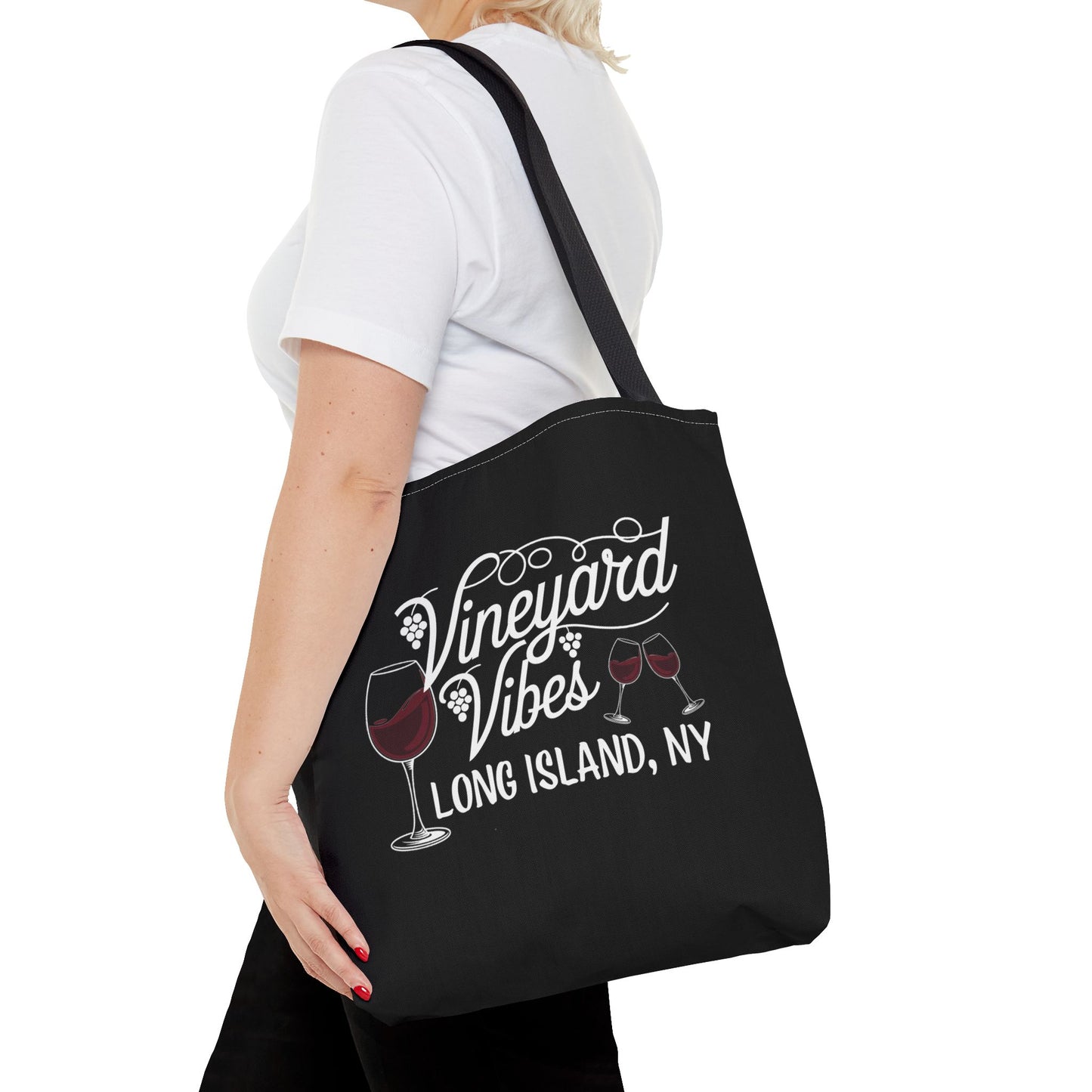 Vineyard Vibes Long Island Tote Bag - Fun and Functional - Great gift for wine lovers