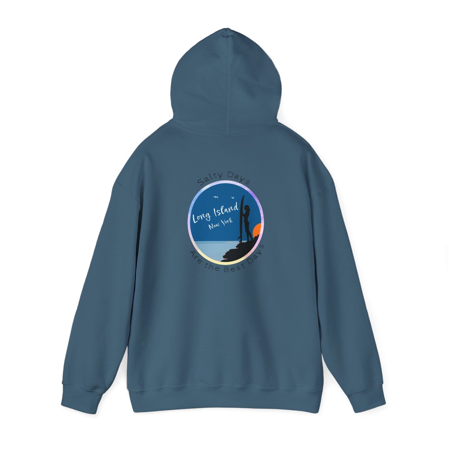 Salty Days Girl Surfer - Unisex Heavy Blend Hoodie