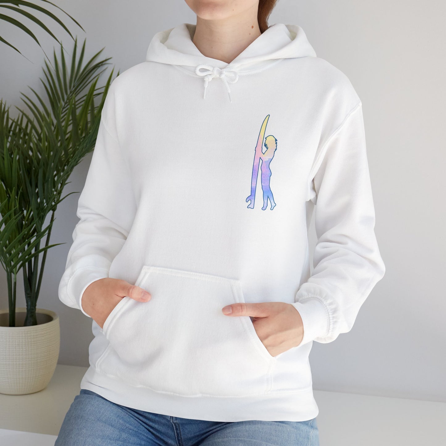 Salty Days Girl Surfer - Unisex Heavy Blend Hoodie