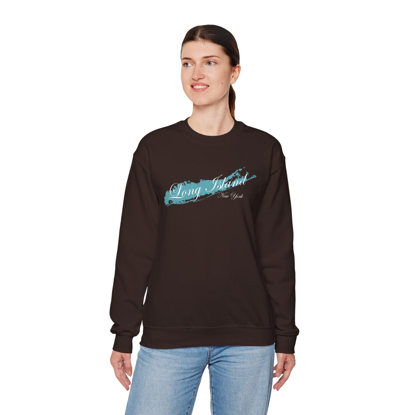 Long Island Unisex Heavy Blend™ Crewneck Sweatshirt - Perfect for Casual Style and Island Pride