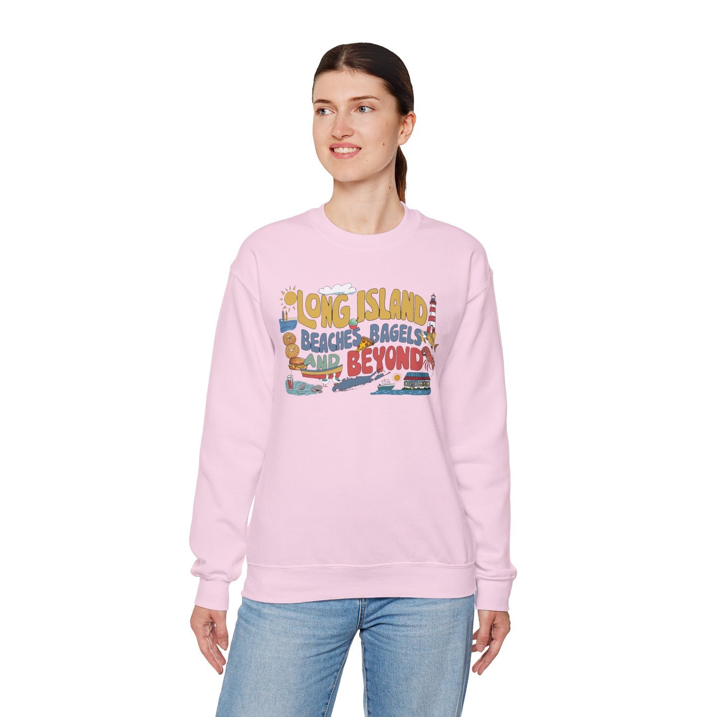 Long Island Beaches, Bagels and Beyond Unisex Sweatshirt - Makes a great gift!