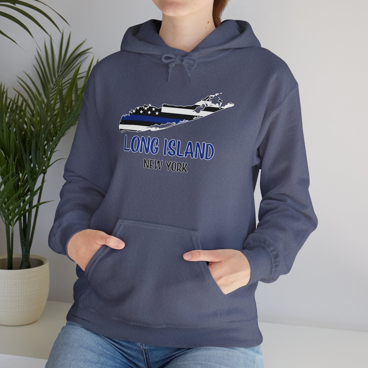 Back the Blue Long Island - Unisex Heavy Blend™ Hooded Sweatshirt