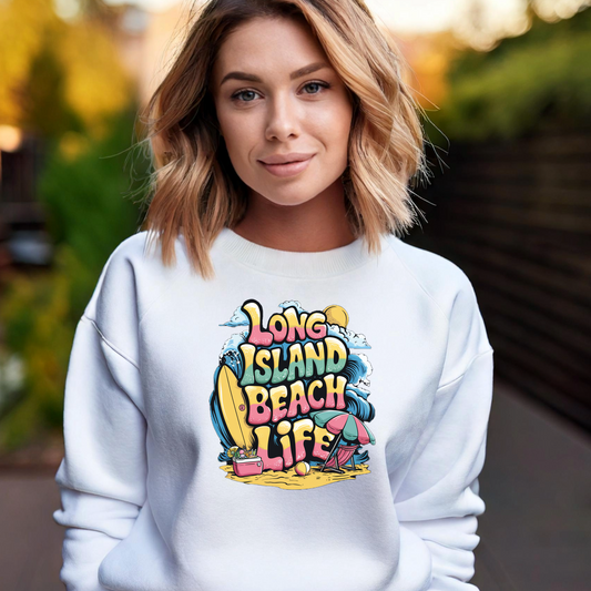 Long Island Beach Life Unisex Heavy Blend Crewneck Sweatshirt