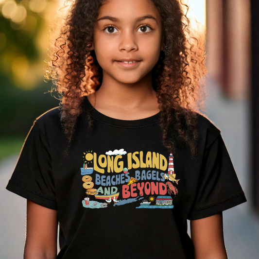 Long Island Beaches Bagels and Beyond - Youth T-Shirt