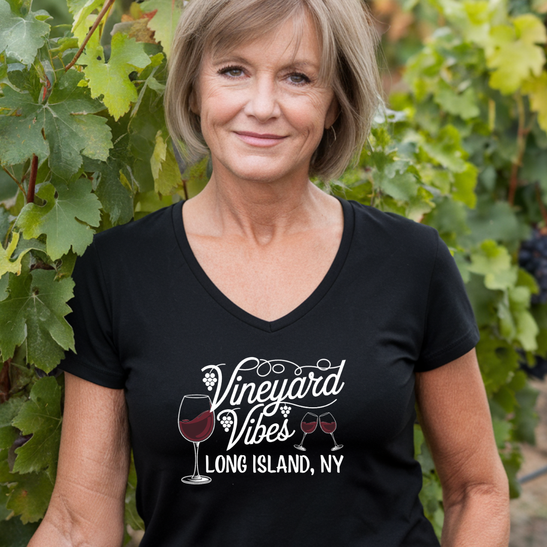 Vineyard Vibes Ladies' V-Neck T-Shirt