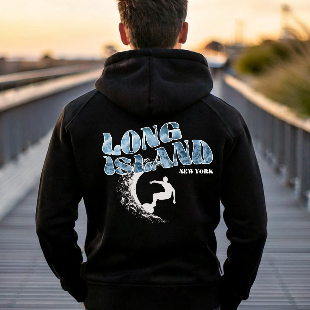 Long Island Wave Surfer Unisex Hoodie