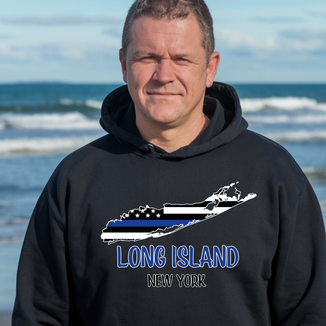 Back the Blue Long Island - Unisex Heavy Blend™ Hooded Sweatshirt