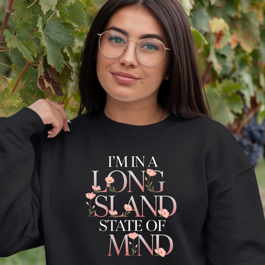 Long Island State of Mind - Floral Sweatshirt | Unisex Heavy Blend Crewneck