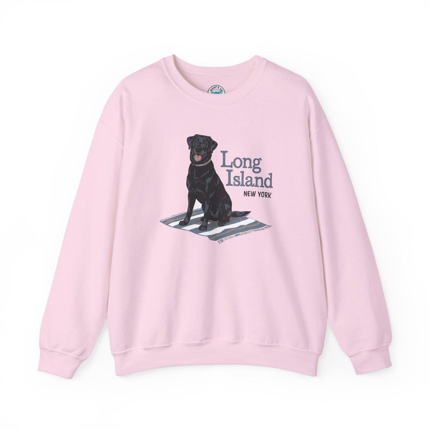 Long Island Labrador Dog Graphic Crewneck Sweatshirt | Unisex Heavy Blend | Casual Comfort Apparel