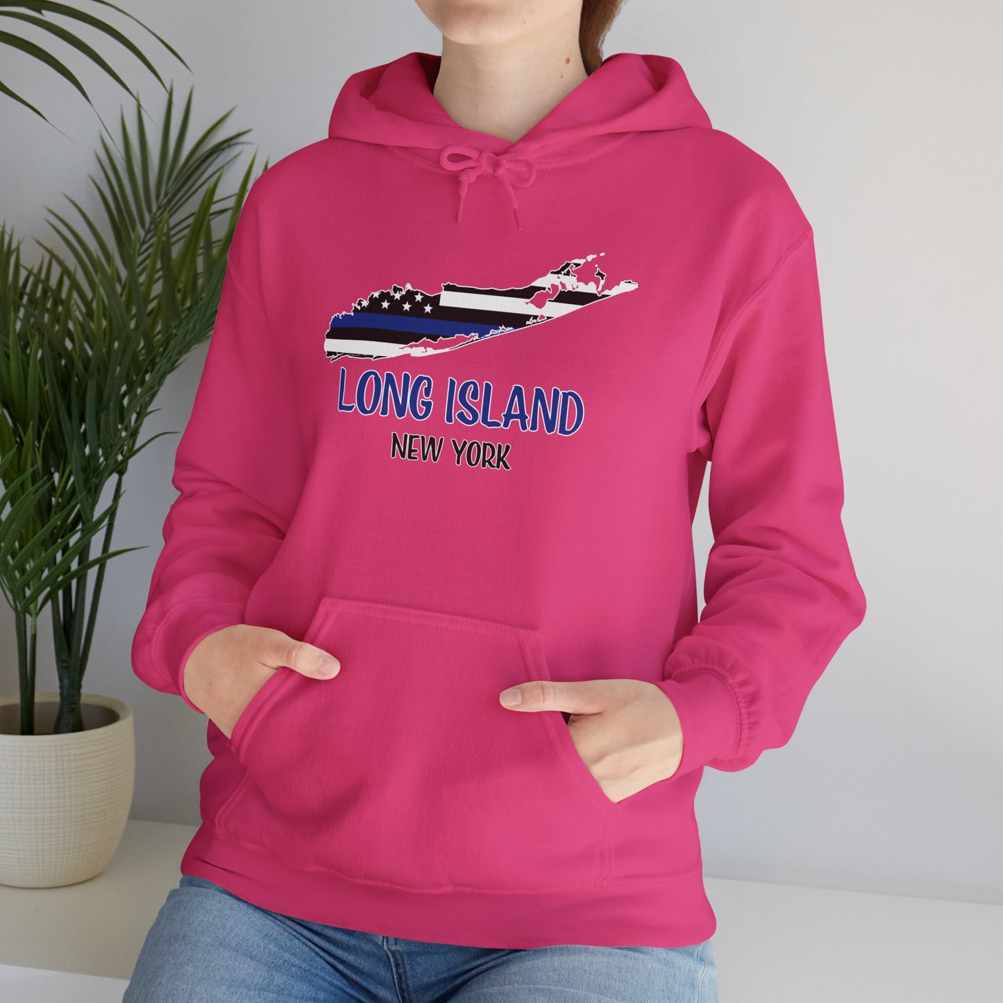 Back the Blue Long Island - Unisex Heavy Blend™ Hooded Sweatshirt