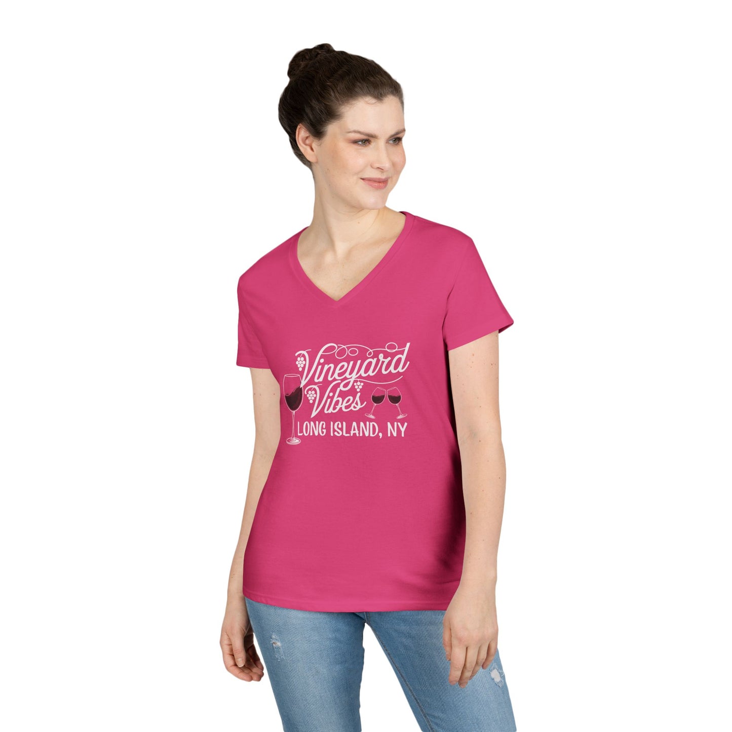 Vineyard Vibes Ladies' V-Neck T-Shirt