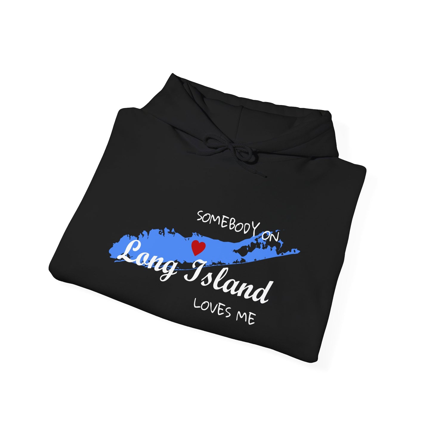 Somebody on Long Island Loves Me - Cozy Love Unisex Hooded Sweatshirt