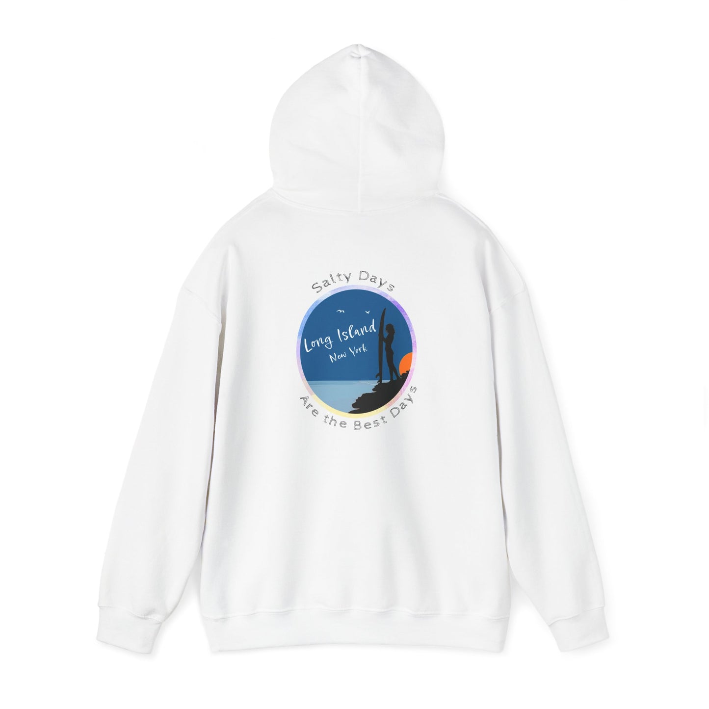 Salty Days Girl Surfer - Unisex Heavy Blend Hoodie