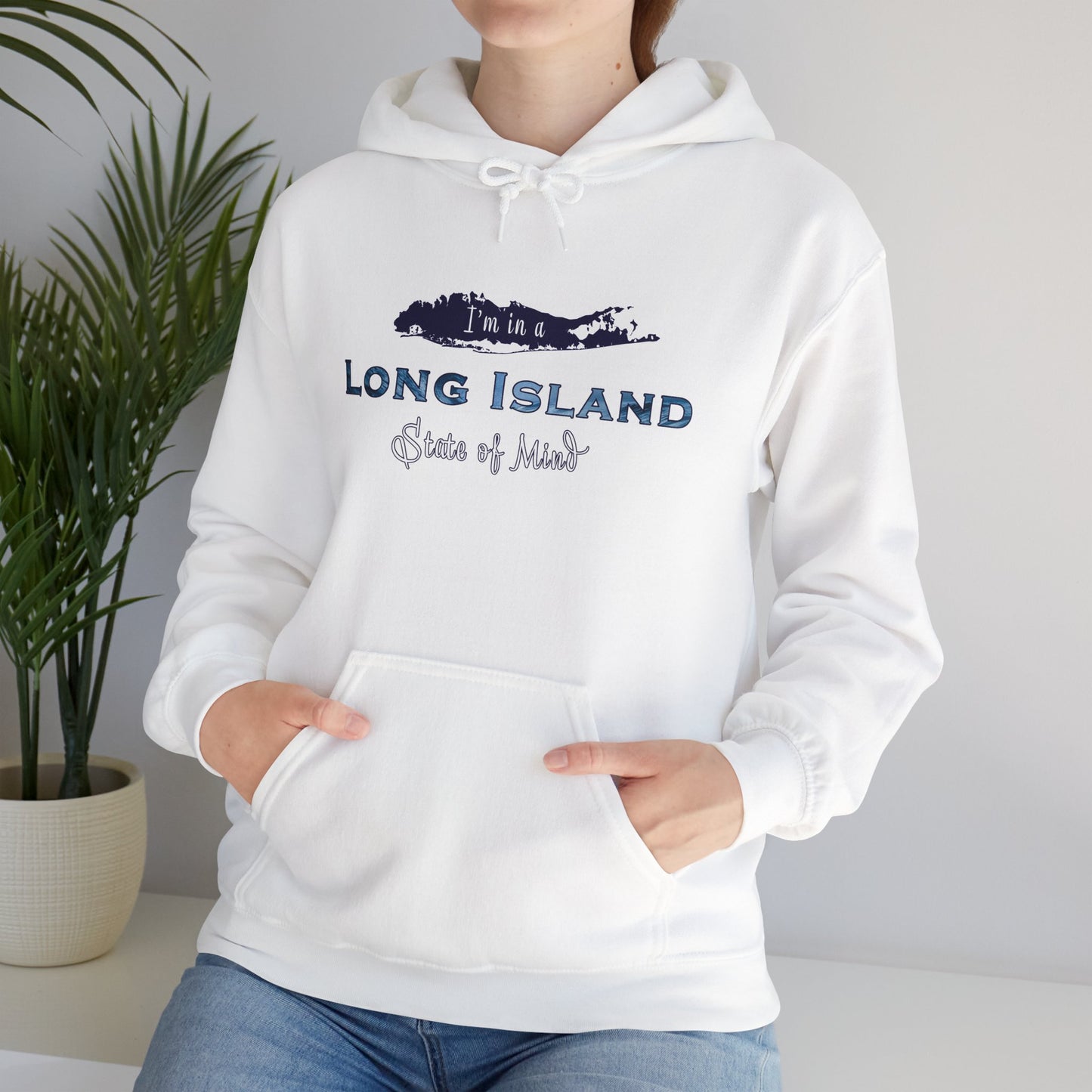 I'm in a Long Island State of Mind - Unisex Heavy Blend™ Hooded Sweatshirt - Perfect Gift for Beach Lovers