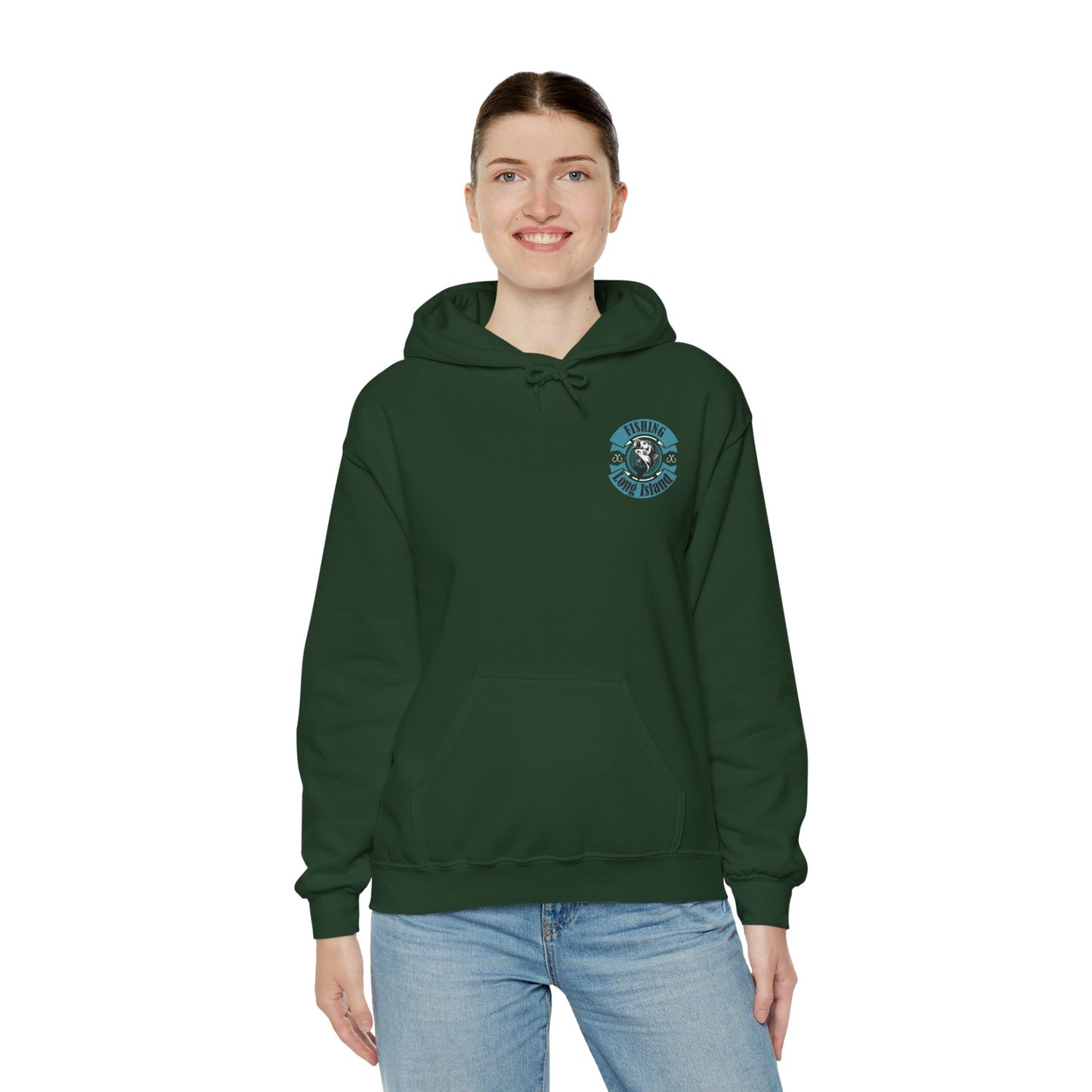 Fishing Long Island Unisex Heavy Blend Hoodie – Perfect for Anglers and Outdoor Enthusiasts