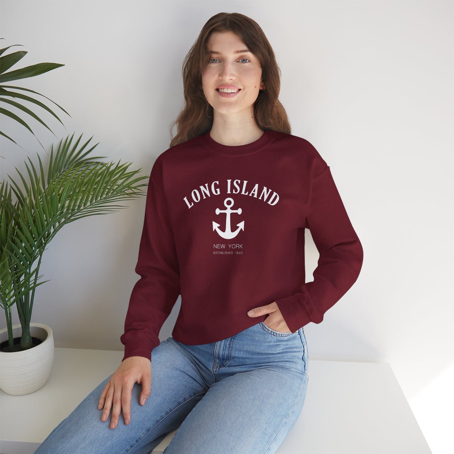 Long Island NY - Anchor Unisex Sweatshirt