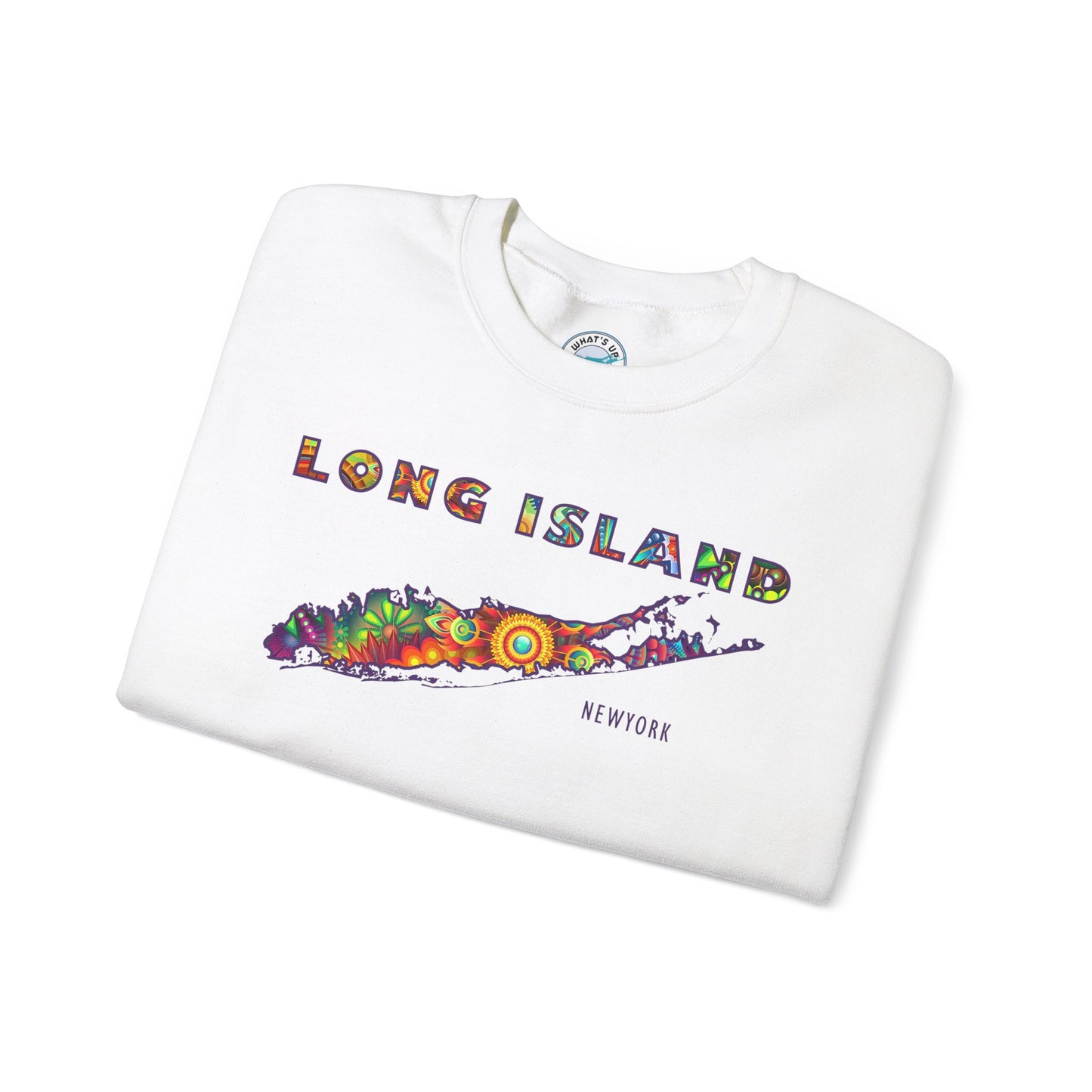 Long Island Graphic Crewneck Sweatshirt - Bohemian Feel Cozy Unisex Fashion