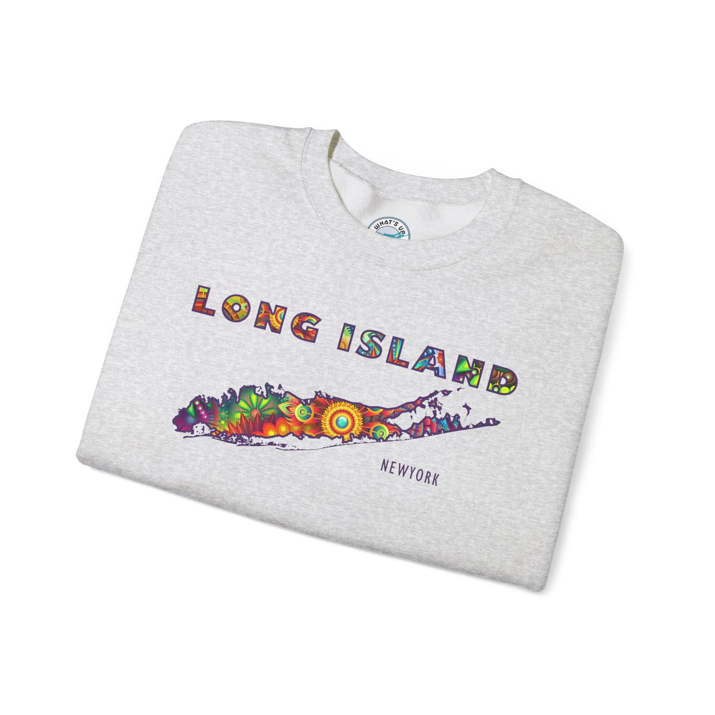 Long Island Graphic Crewneck Sweatshirt - Bohemian Feel Cozy Unisex Fashion