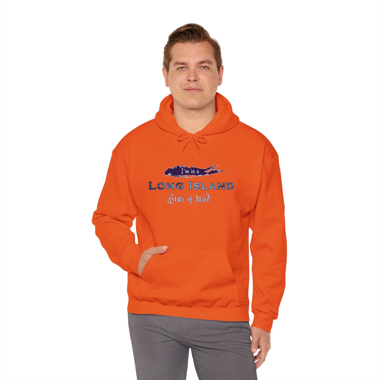 I'm in a Long Island State of Mind - Unisex Heavy Blend™ Hooded Sweatshirt - Perfect Gift for Beach Lovers