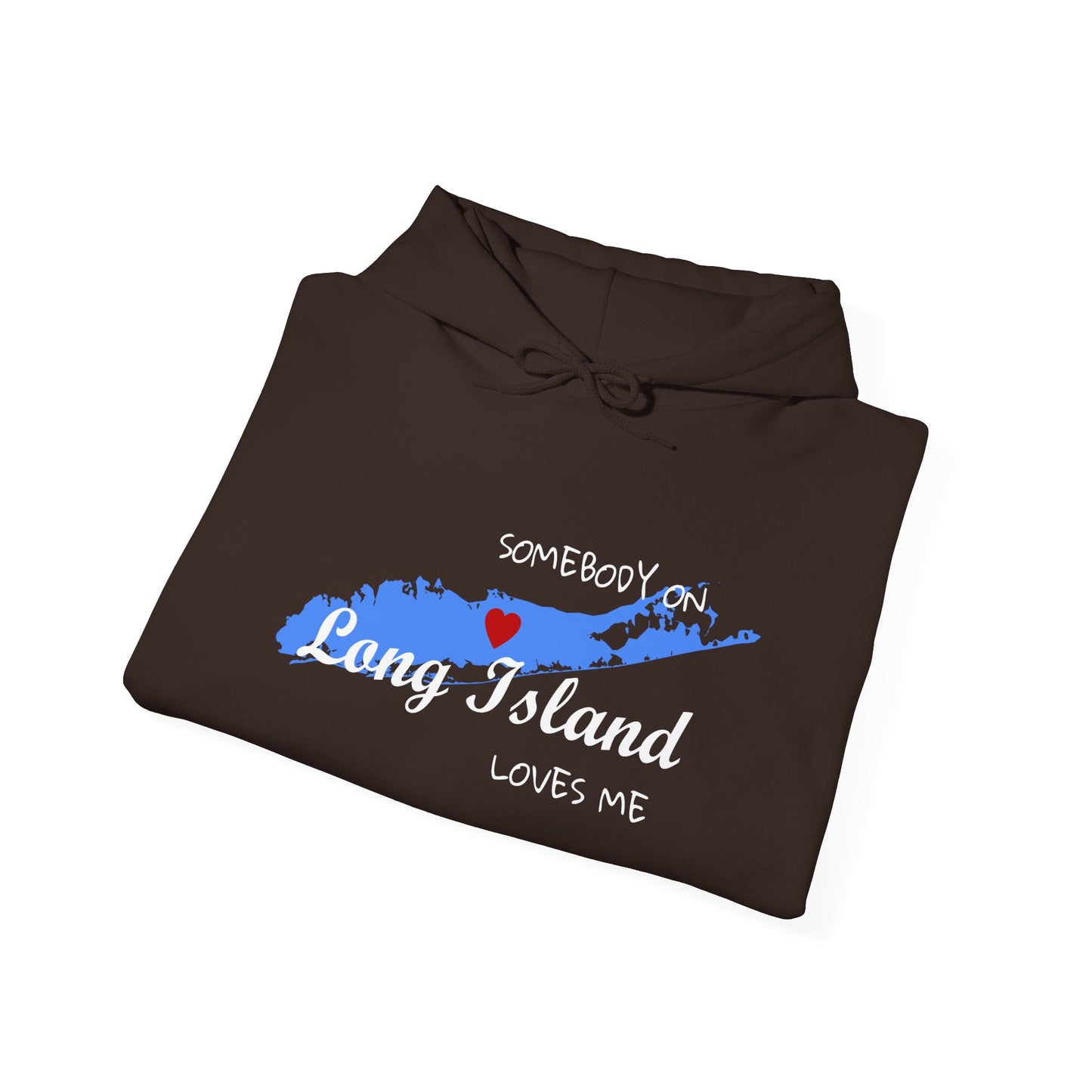 Somebody on Long Island Loves Me - Cozy Love Unisex Hooded Sweatshirt