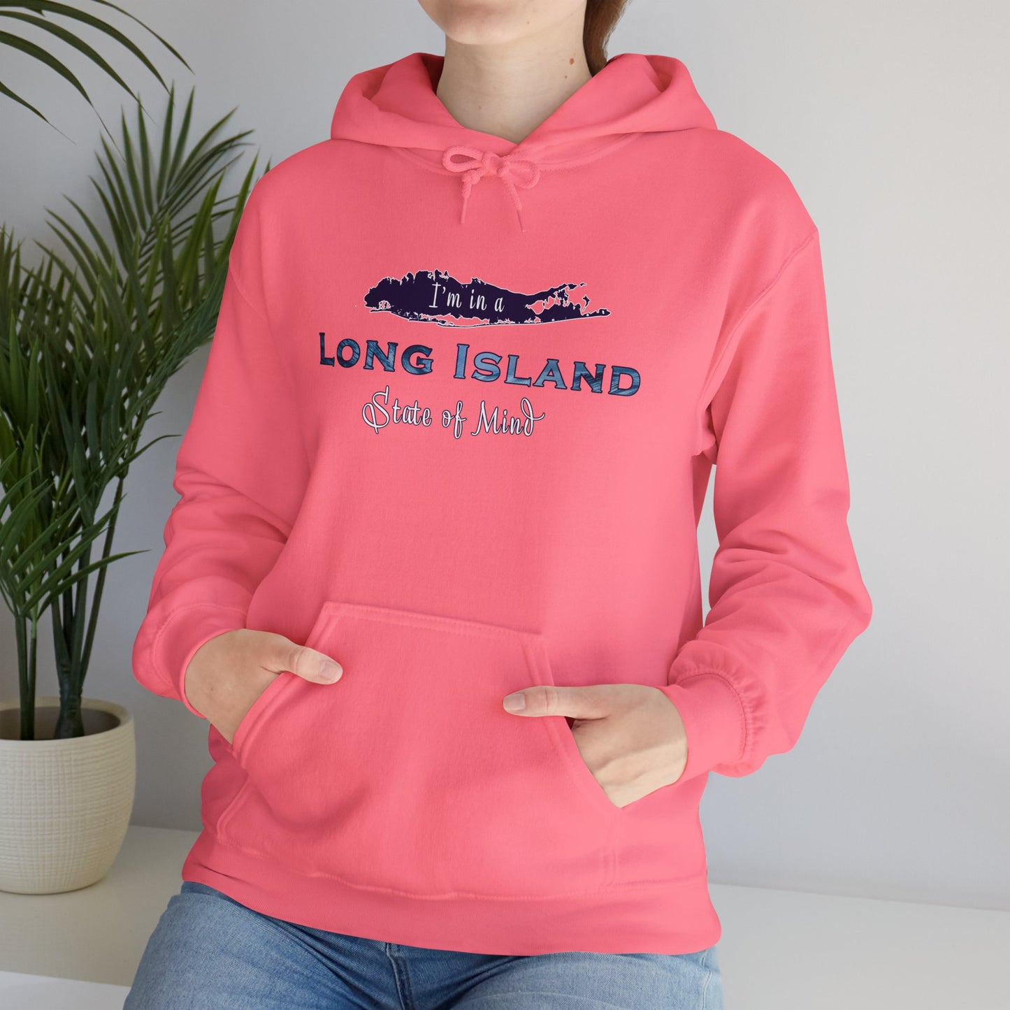 I'm in a Long Island State of Mind - Unisex Heavy Blend™ Hooded Sweatshirt - Perfect Gift for Beach Lovers