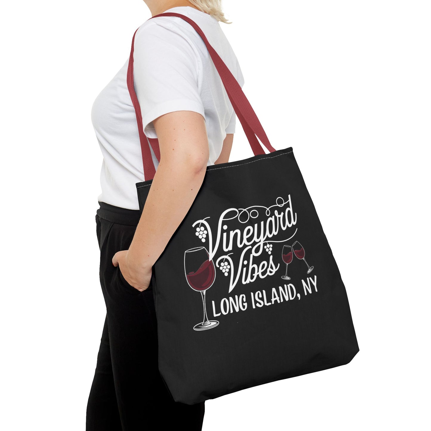 Vineyard Vibes Long Island Tote Bag - Fun and Functional - Great gift for wine lovers